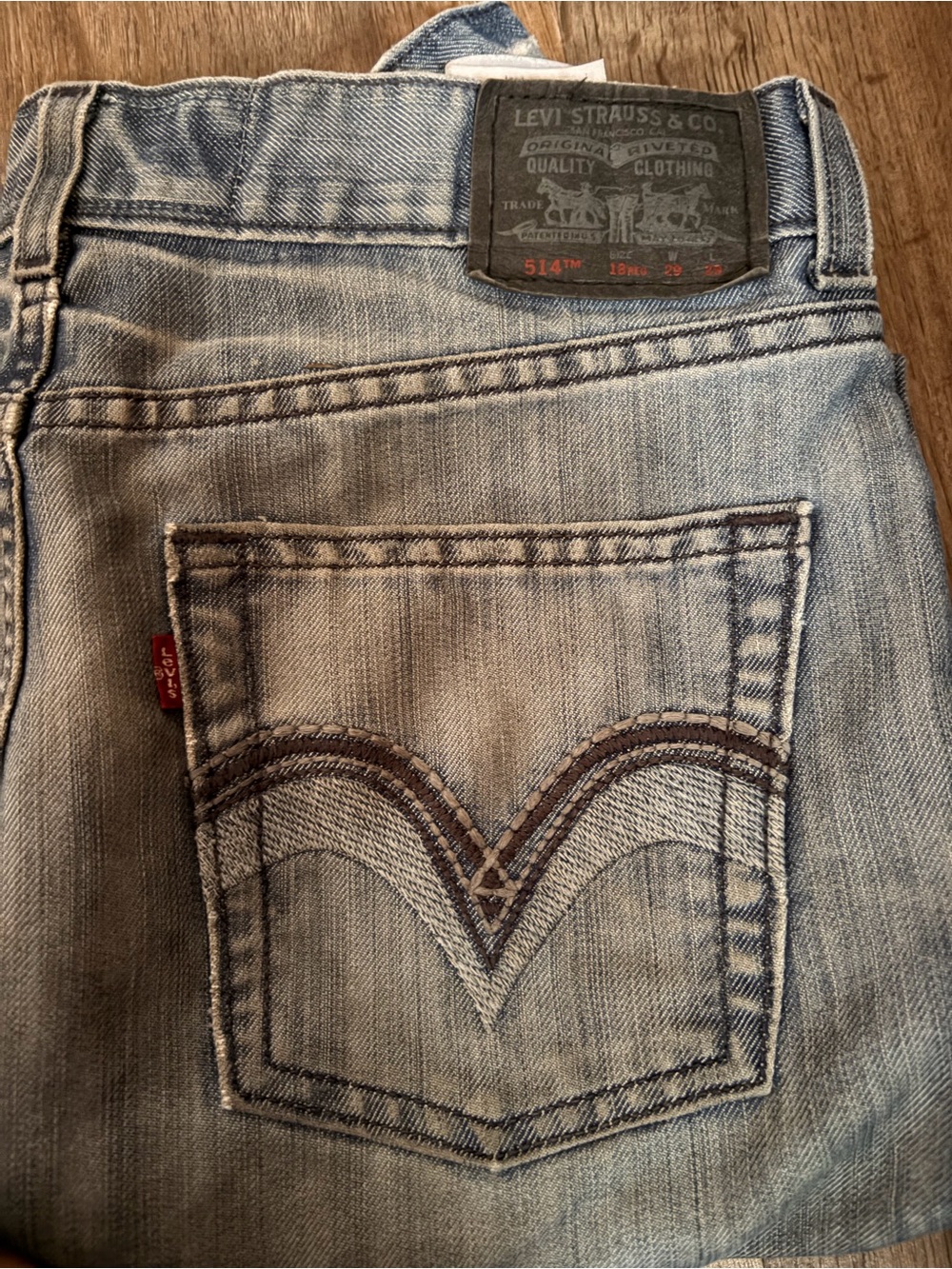 VINTAGE Levi's Light Blue Straight Leg Jeans - Picture 4 of 4
